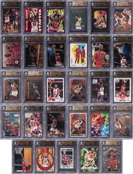 1990-99 Topps & Assorted Brands Michael Jordan Insert Card Collection (29 Different) - BGS GEM MINT 9.5